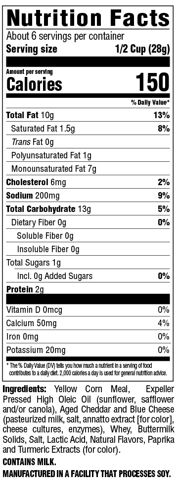 Cheese Puff Baked Original Nutritional Information