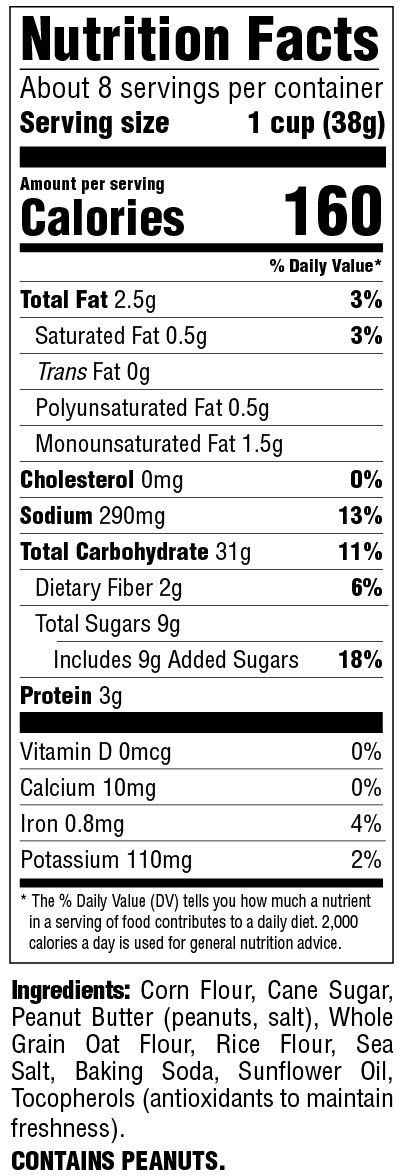 Pufins Peanut Butter Nutritional Information